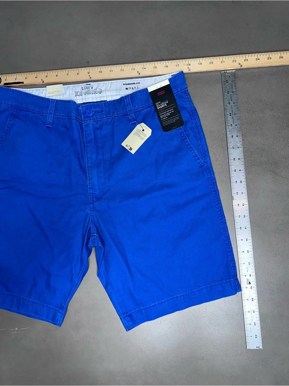 Levi’s XX Chino Standard Fit Bright Blue Shorts - W36 L9.5 NWT